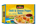 Boules de piment et fromage avec une sauce chili, 250g, végétarien, à cuire à 220°C.