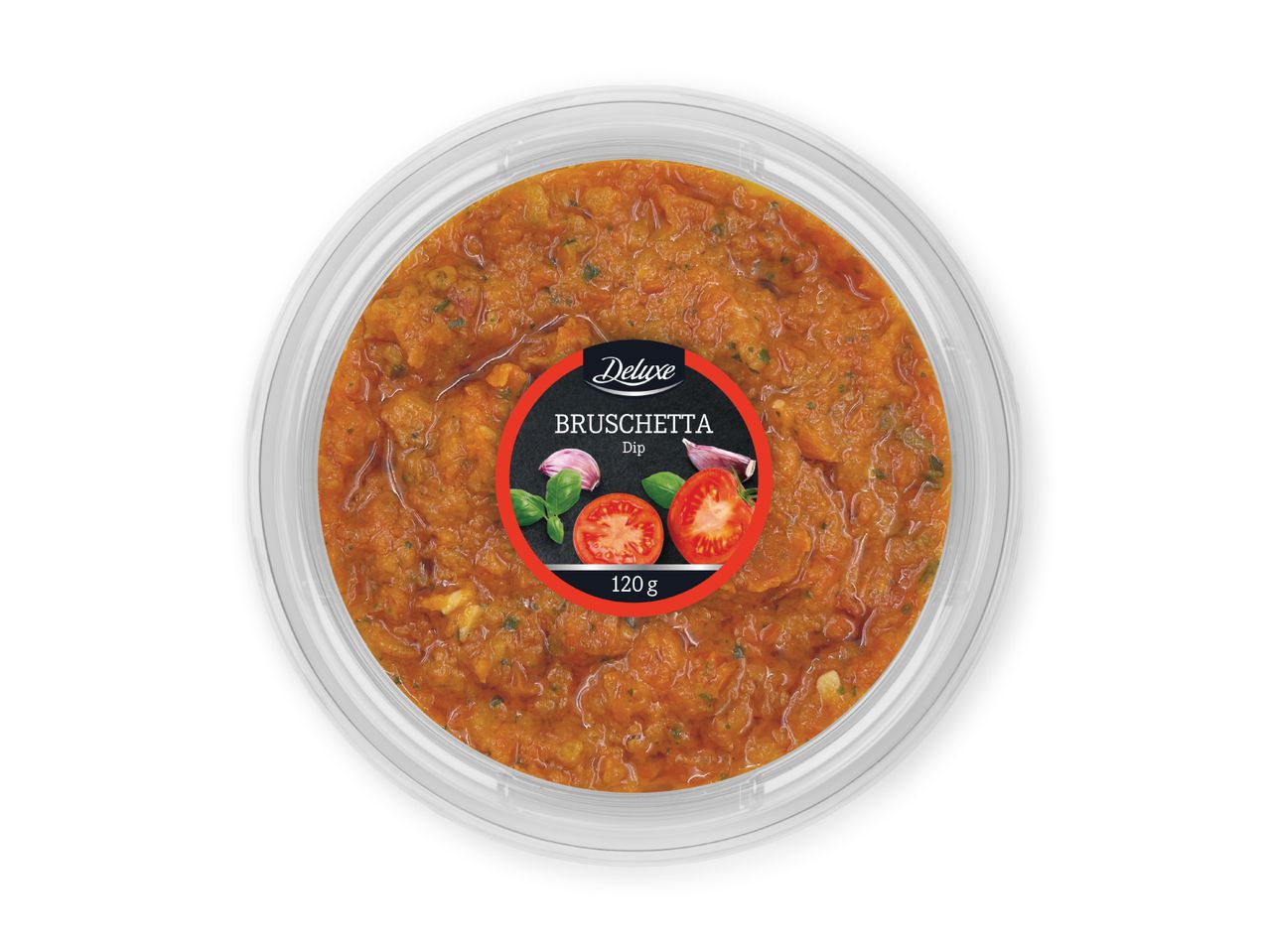 En skål med Ajvar, en rød peberfrugt- og aubergine relish.