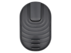 Dark grey oval kitchen utensil holder with ribbed interior