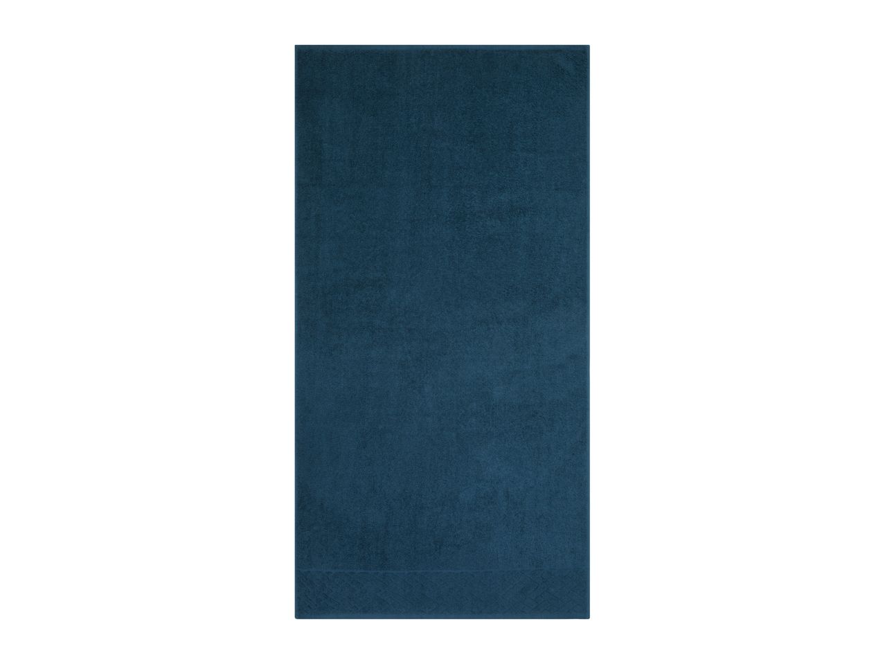A dark teal rectangular yoga mat.