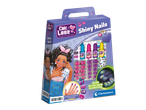 Clementoni Chic & Love Shiny Nails küünekomplekt lakkide, kleebiste ja pimedas helendavate kaunistustega.