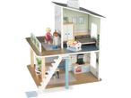 Playtive Doll House with two floors, furniture, and two doll figures.