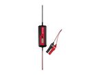 Smart car battery charger with LCD display and terminal clamps