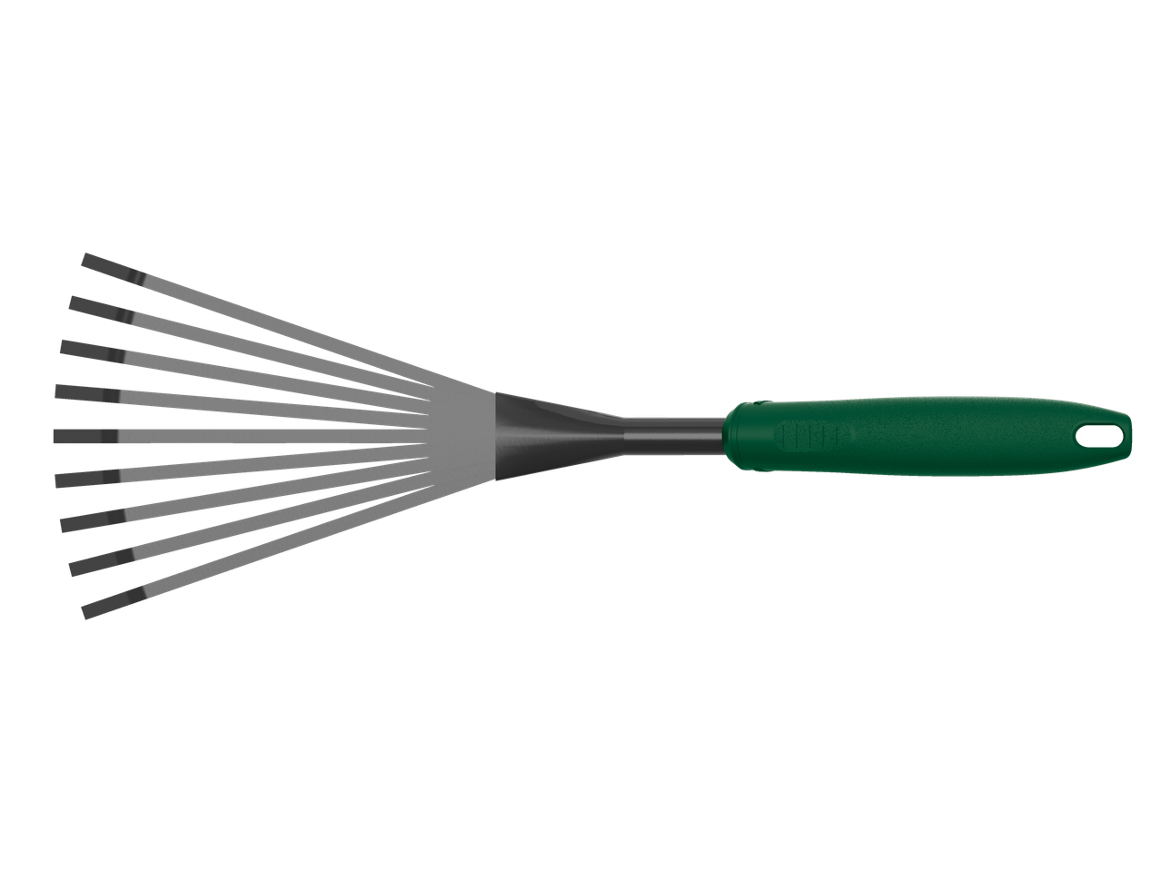 PARKSIDE® dārza grābeklis ar zaļu rokturi.