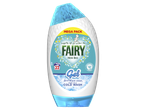 Fairy Non Bio Gel washing liquid: mega pack, cold wash suitable, gentle on sensitive skin.