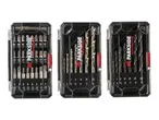 Parkside Performance drill bit and screwdriver bit sets in clear cases.