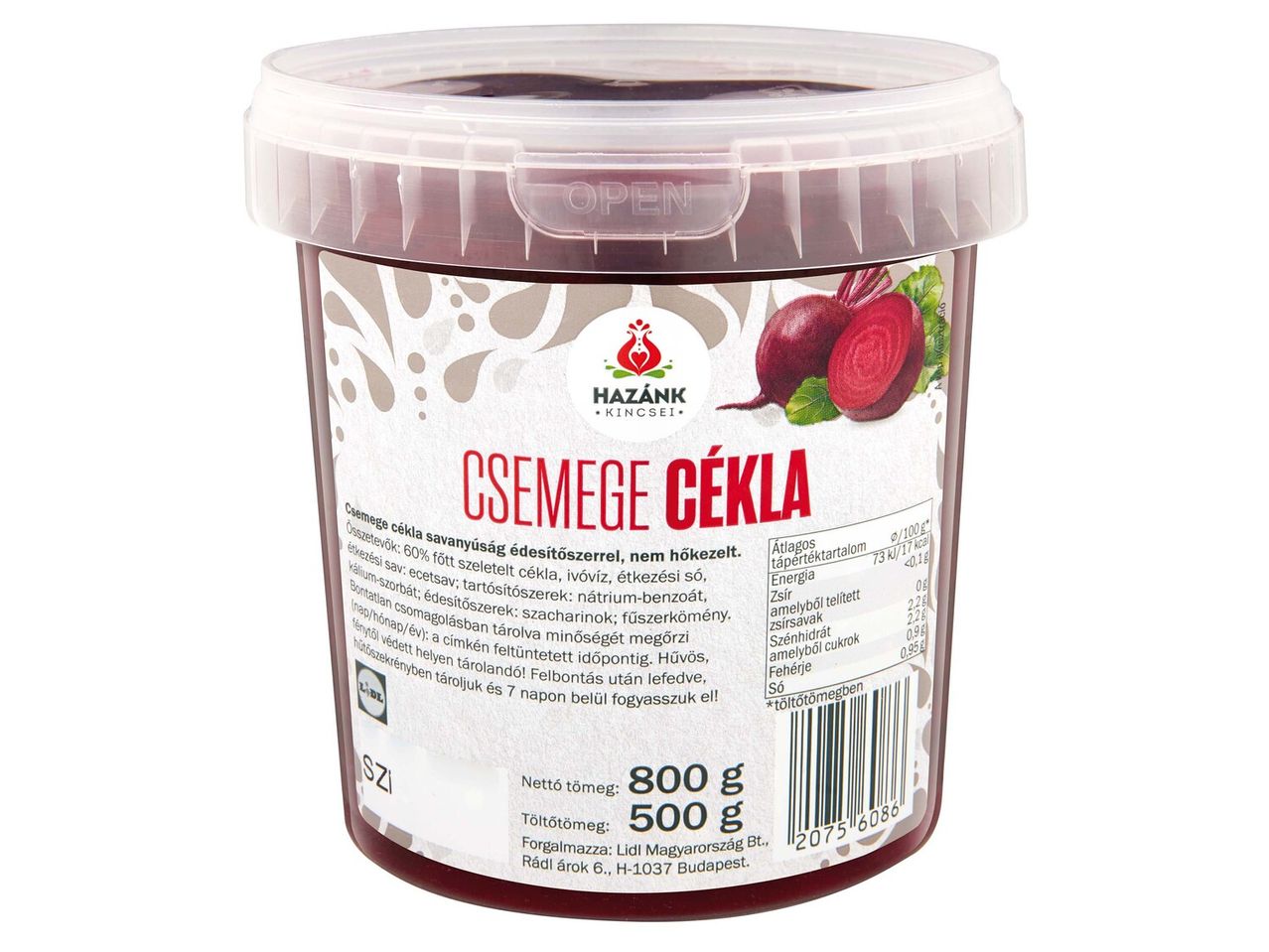 Hazánk Kincséi ecetes cékla üvegben.