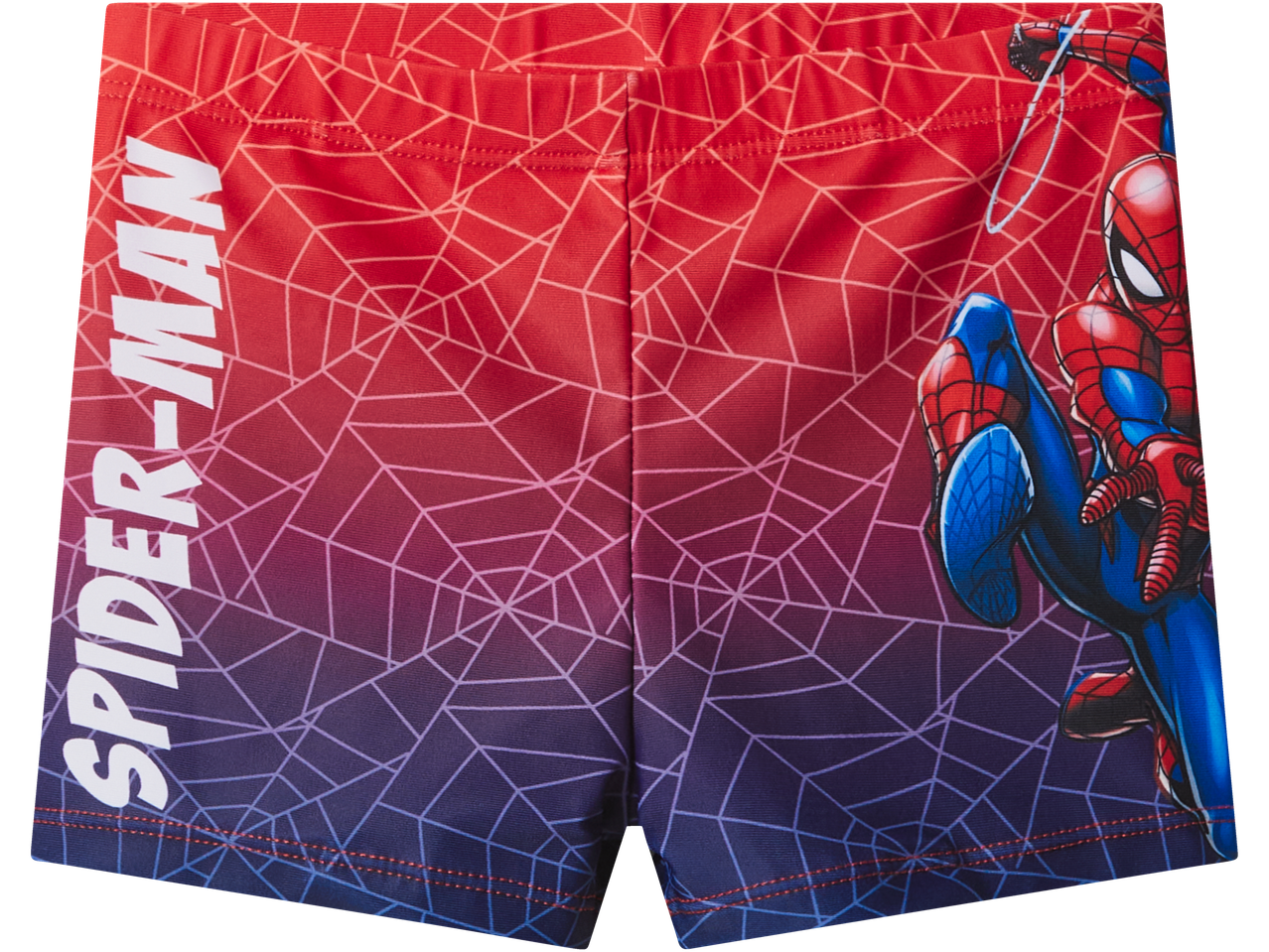 Calções de banho Spiderman com design de teia de aranha e gradiente de cor