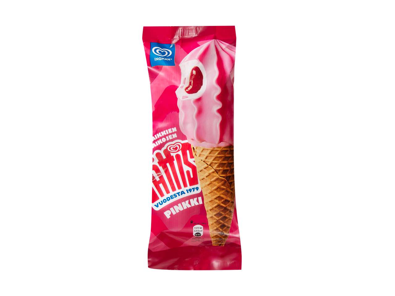 Pinkki jäätelötuutti