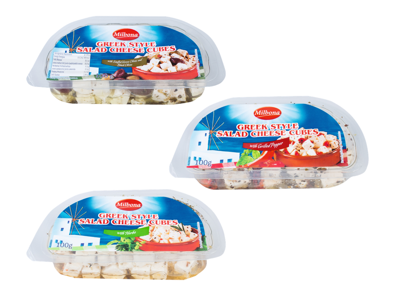 Salaattijuustokuutiot 2 kpl