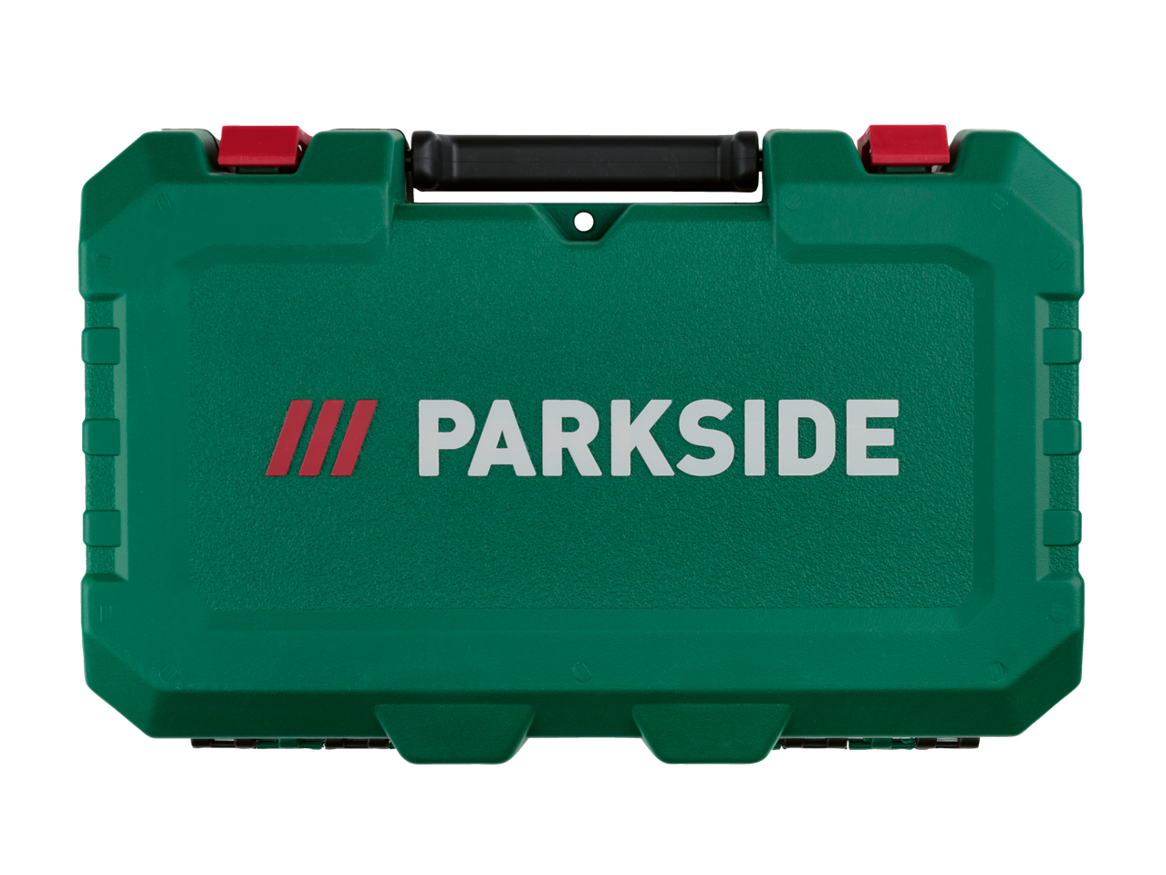 O cutie de scule verde Parkside.