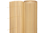 Cerca de canas de bambu enrolada, amarrada com arame.