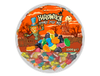Halloween Spooky Jelly Mix with various spooky-shaped candies, including skulls, brains, and bones.