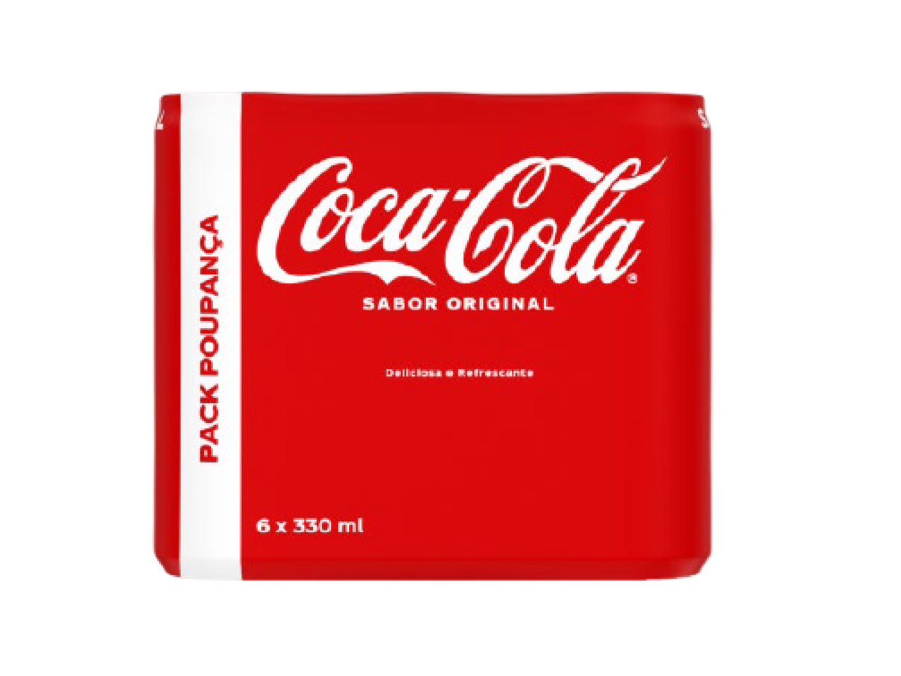 Pack de 6 latas de refrigerante de 330 ml, sabor original, delicioso e refrescante.