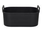 Black silicone air fryer basket with handles