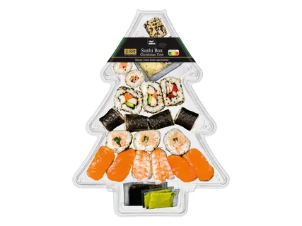 Sushi karácsonyfa
