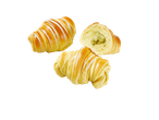 Brioche-croissant com recheio de pistácio e cobertura