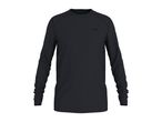 Men's black long-sleeved sports shirt with a crew neck
