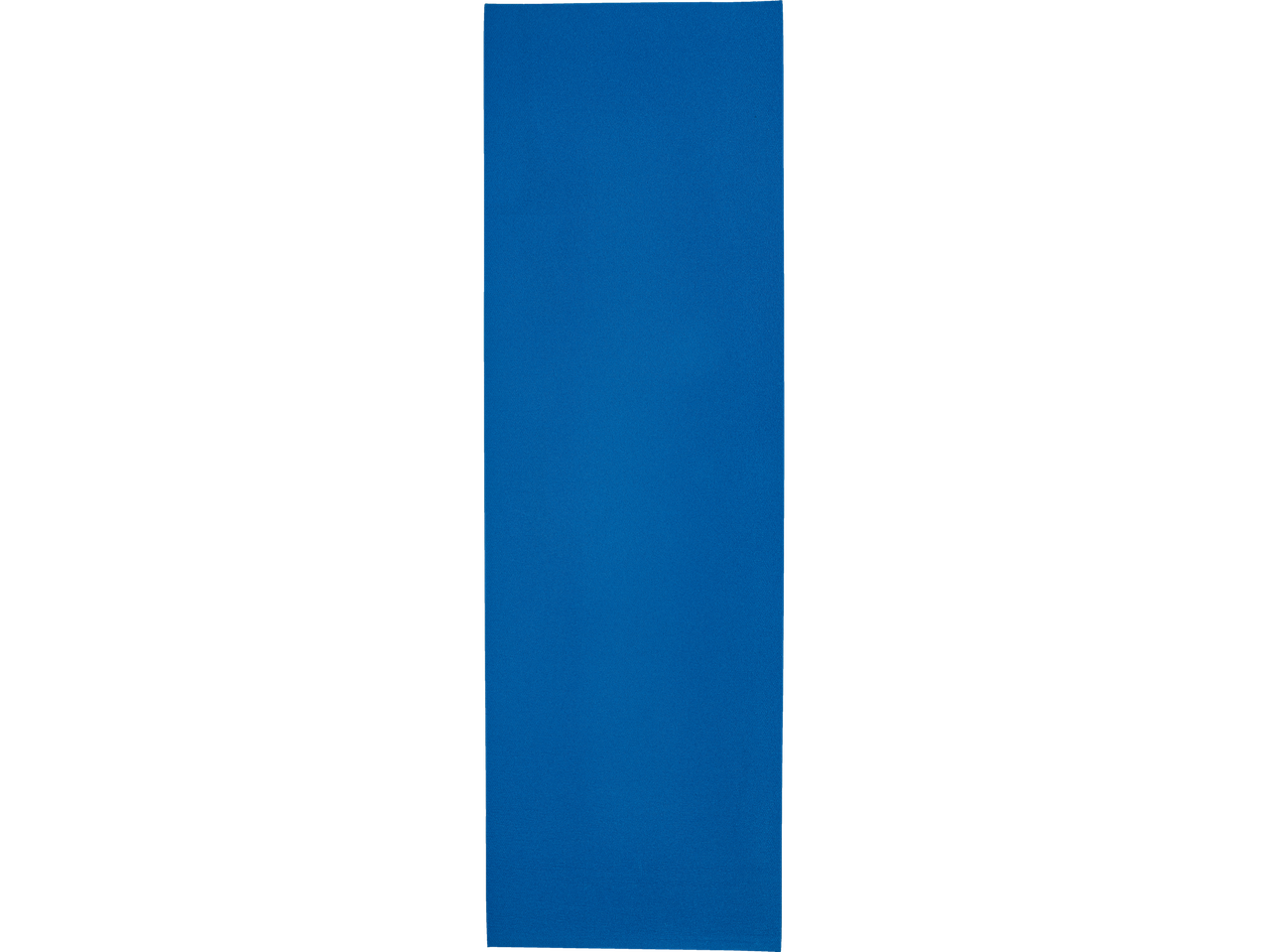 Tapete de ioga azul.