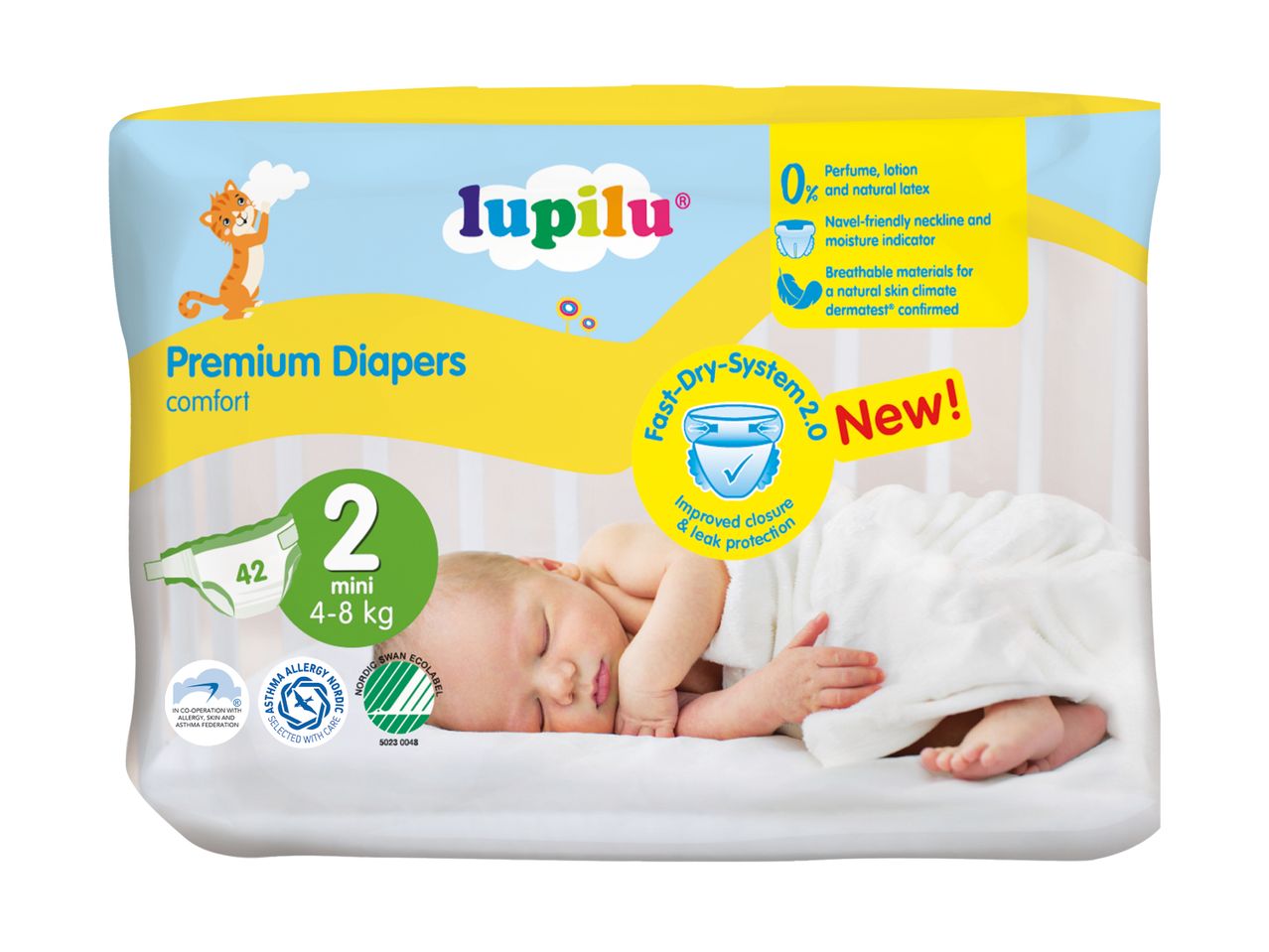 Lupilu Premium bleer, størrelse 2 (mini), 4-8 kg.