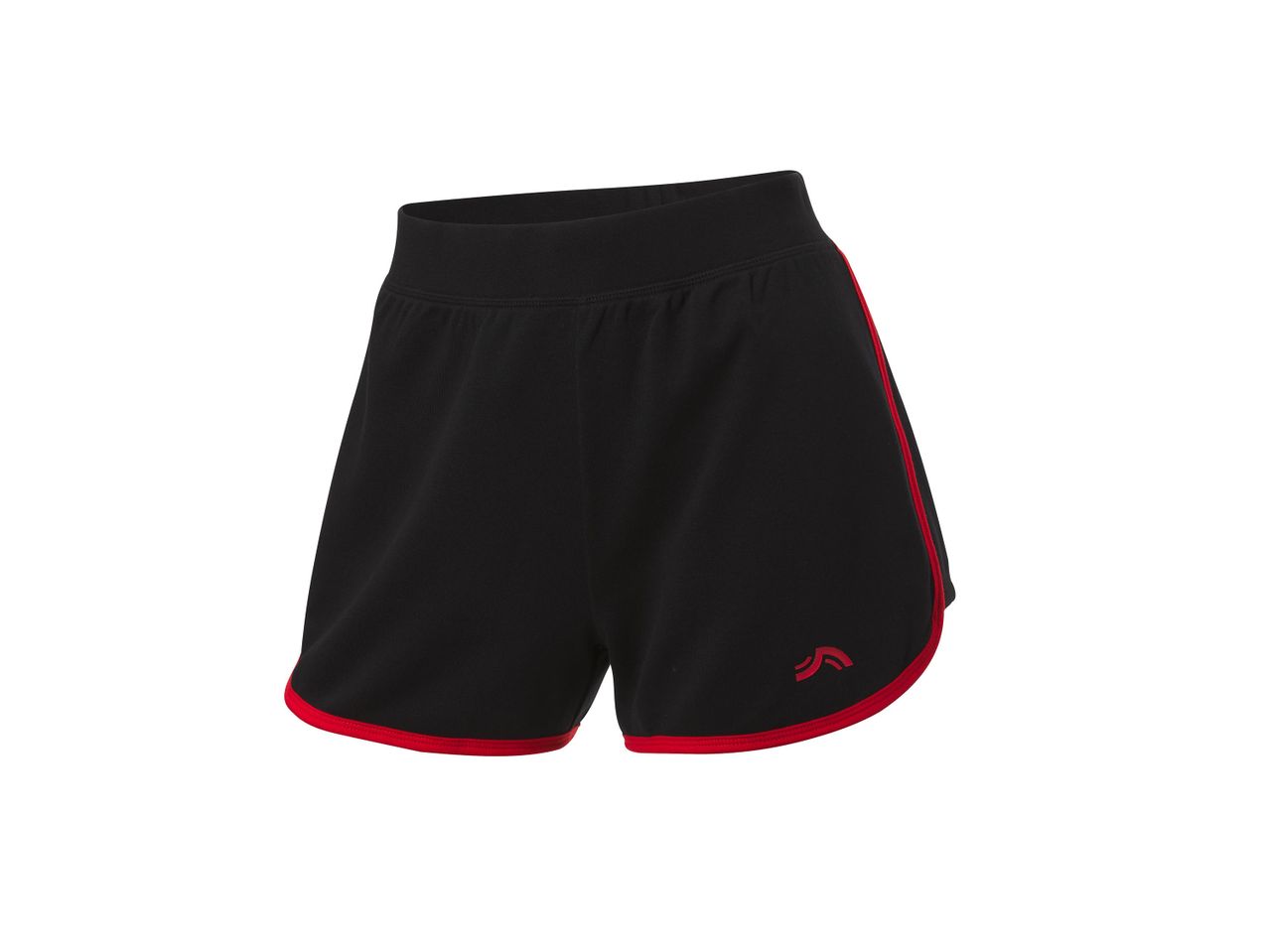 Fekete Under Armour rövidnadrág, piros szegéllyel.