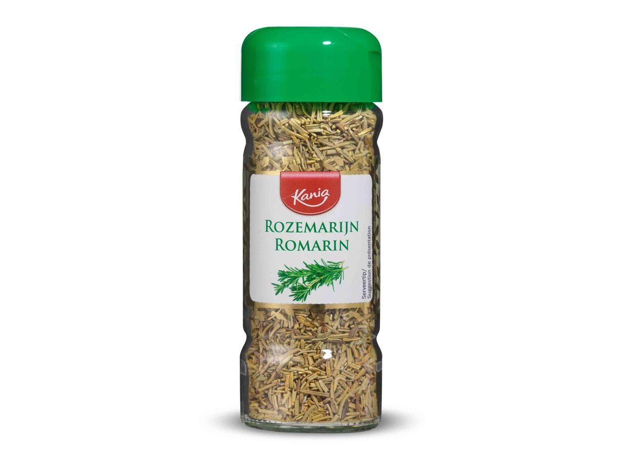 Kanig rozemarijn in een glazen pot.