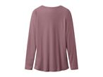 Back view of a plain mauve long-sleeved top