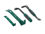 PARKSIDE® pry bar and crowbar set, featuring two pry bars and two crowbars with green handles.
