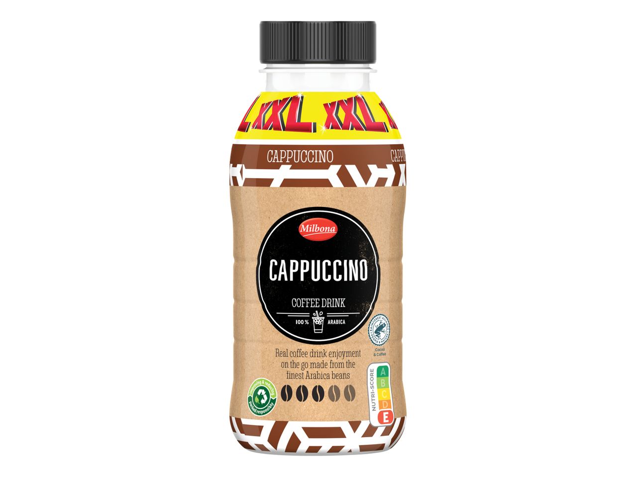 Steklenična kava Milbona Cappuccino XXL.