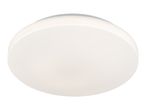 Round white LED ceiling light with a subtle silver edge