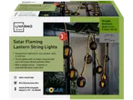 Livarno Home solar lantern string lights: 10 mini globes with flame effect.