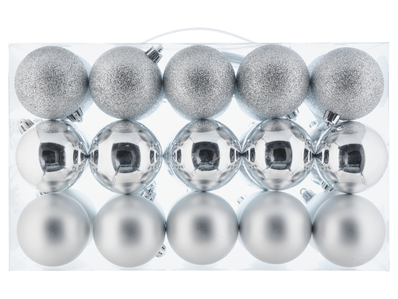 LIVARNO home bolas de Natal prateadas: com glitter, brilhantes e foscas