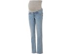Jeans premaman in denim chiaro con fascia in vita grigia