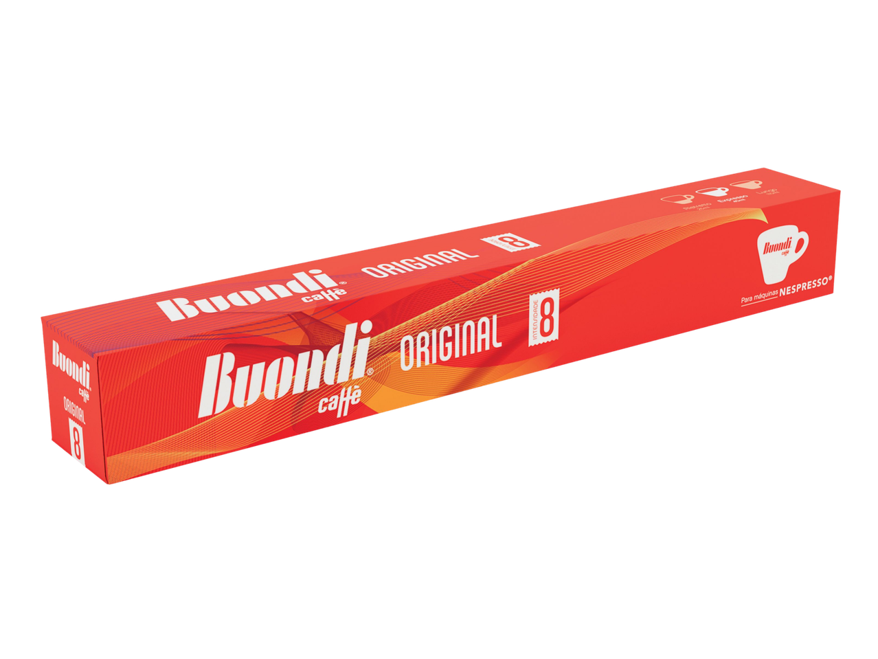 Caixa de cápsulas de café original, intensidade 8, para máquinas de café.