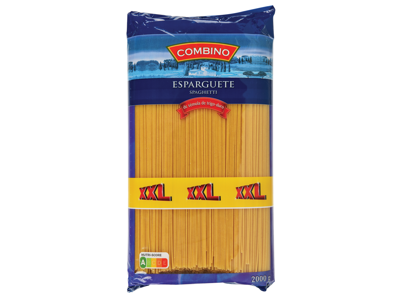 Combino Esparguete XXL Spaghetti de sêmola de trigo-duro, embalagem de 2000g