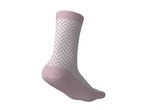 Pink and white chevron pattern sock