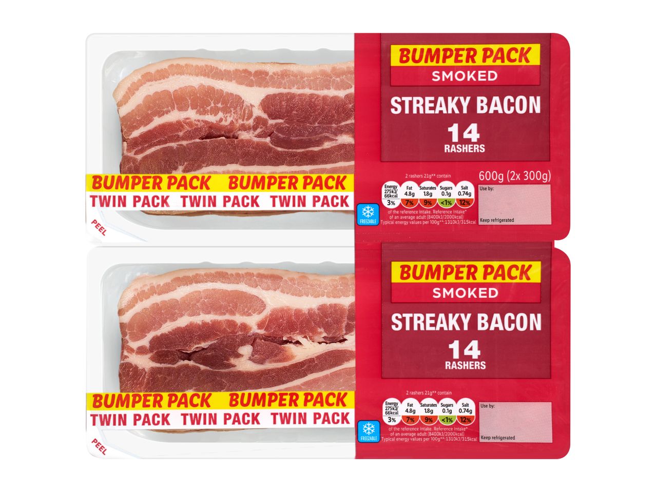 XXL 14 Streaky Bacon Rashers 600g