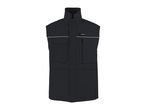 Men's dark blue work vest with reflective stripes and multiple pockets