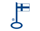 Avain lipulla ja ®-merkillä.