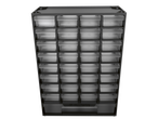 Parkside small parts organizer with 30 transparent drawers.