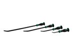 Four Parkside pry bars with black shafts and green and black handles.