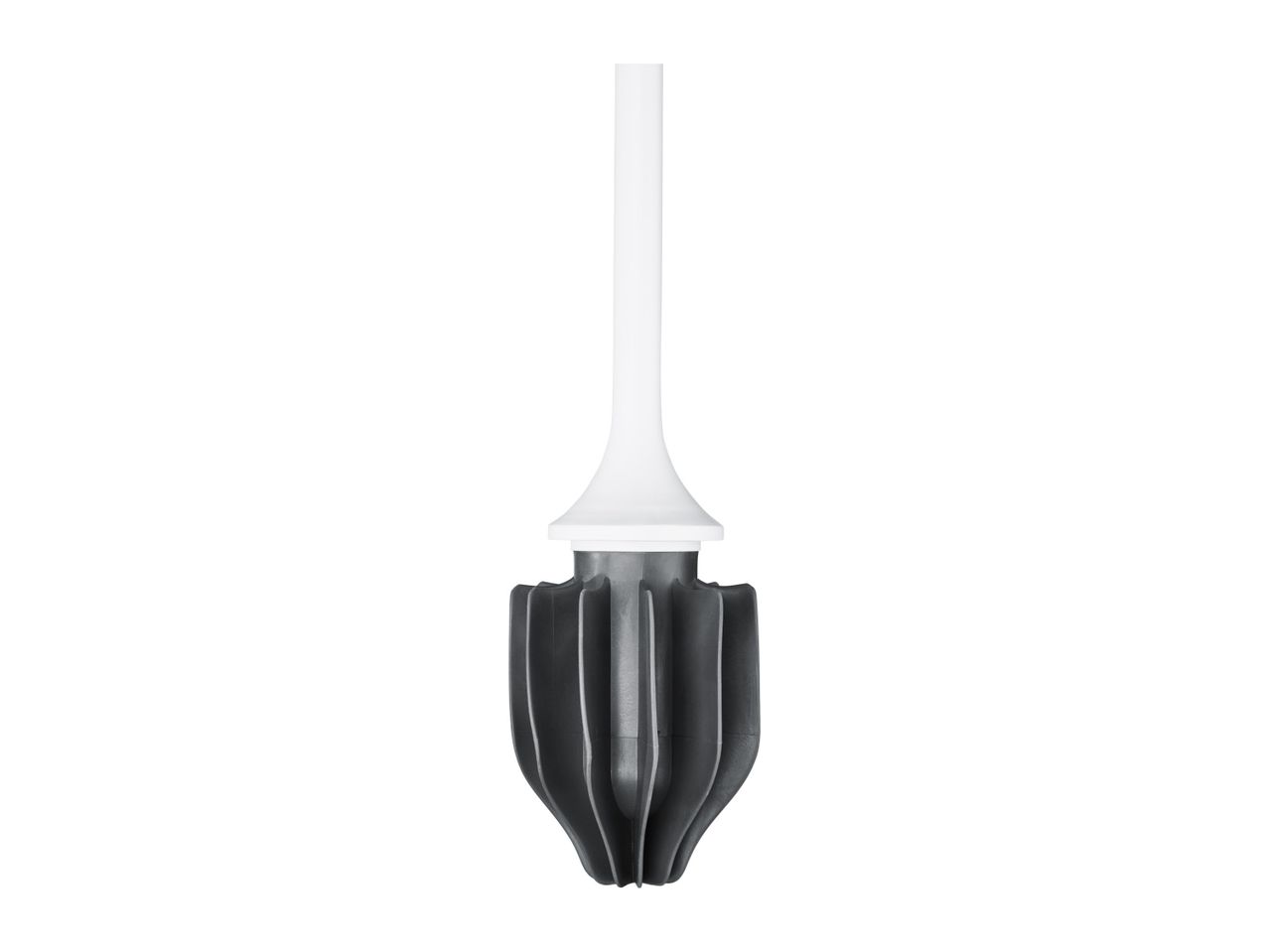 A black and white plastic enema tip.
