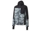 Crivit ski jacket with gray and black tie-dye pattern