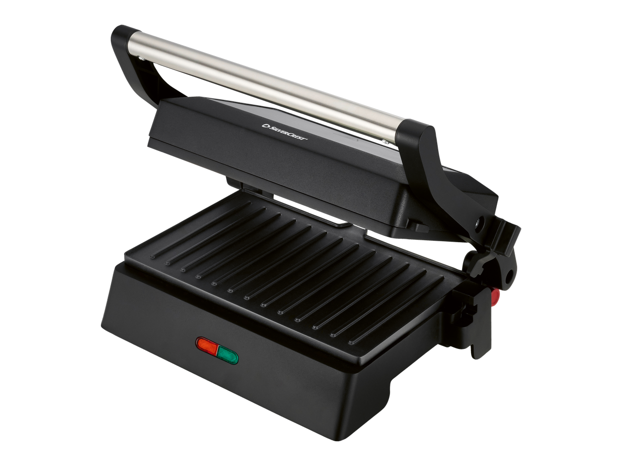 Silvercrest® kontakt mini grill nyitott fedéllel és áramjelzőkkel