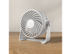 Small white desk fan.