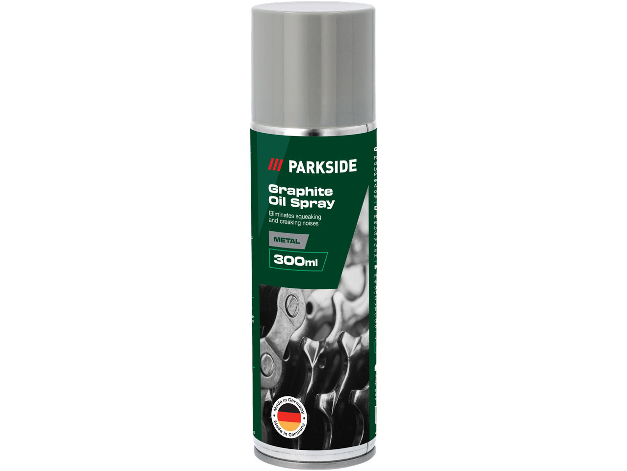 Spray cu ulei de grafit Parkside (300ml) pentru metal, elimină scârțâiturile și zgomotele de trosnit.