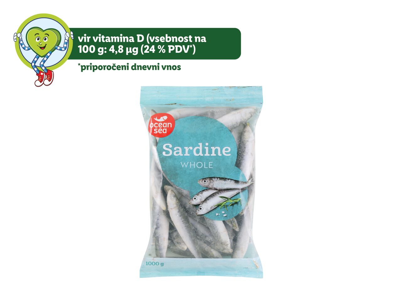 Zamrznjene sardine Ocean Sea, cele.