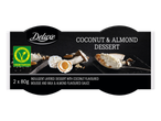 Deluxe Coconut & Almond Dessert, 2 x 80g, Vegetarian.