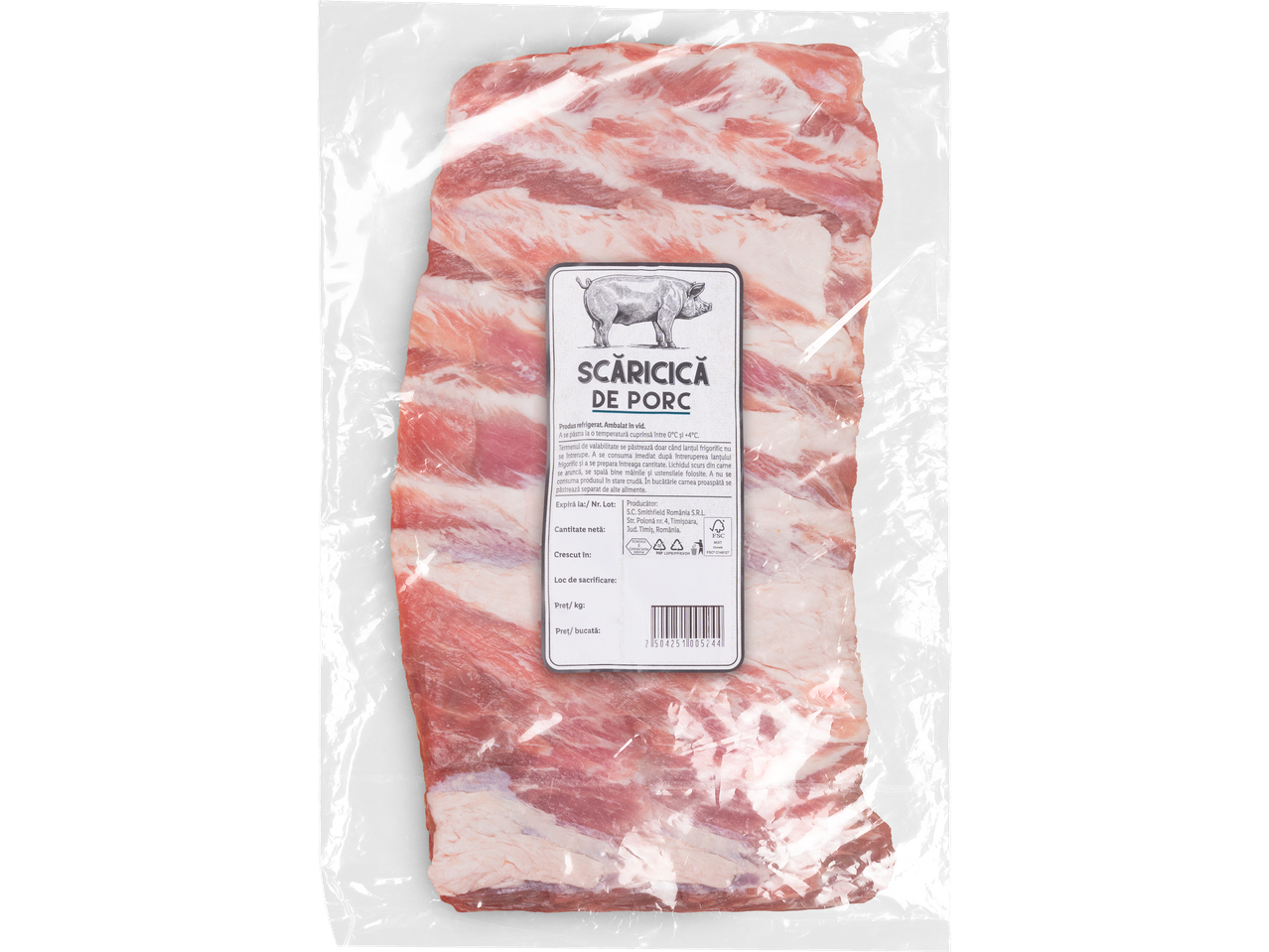 Pachet carne de porc, Scăriciță de porc.