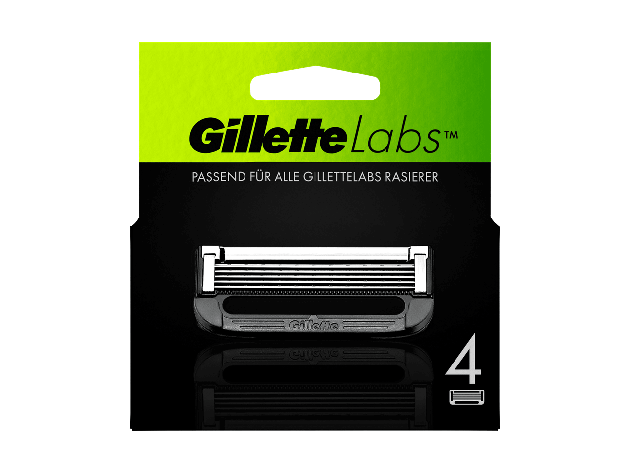 Paquet de 4 recharges de lames de rasoir Gillette Labs.